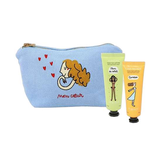 【FRAGONARD】CREME MAINS EN POCHETTE MON COEUR (VERVEINE & FLEUR D'ORANGER) 30ml 2pc set <1.01 fl oz>