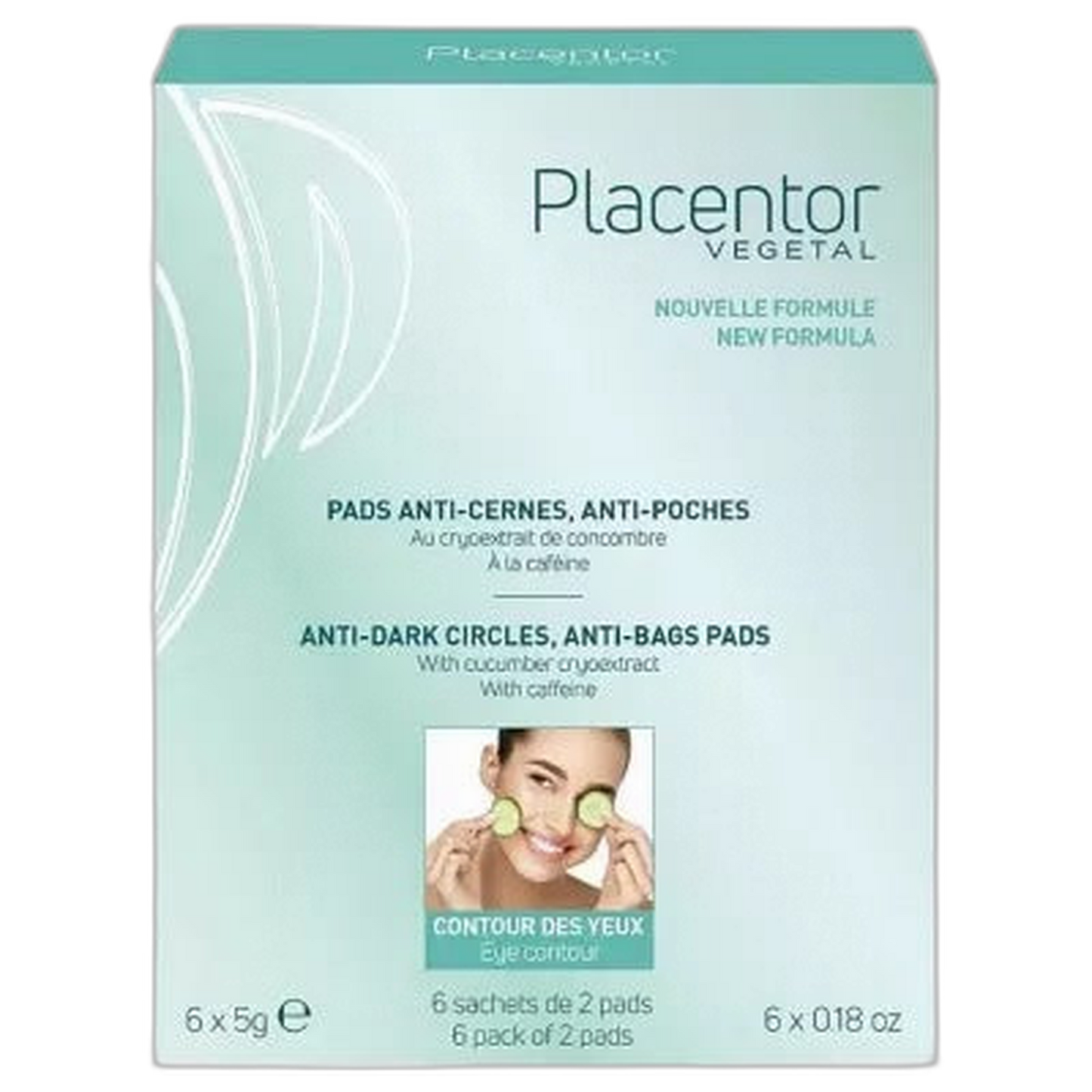 【Placentor Végétal】抗黑眼圈／抗浮腫眼膜 5 g <0.18 oz> 6片裝