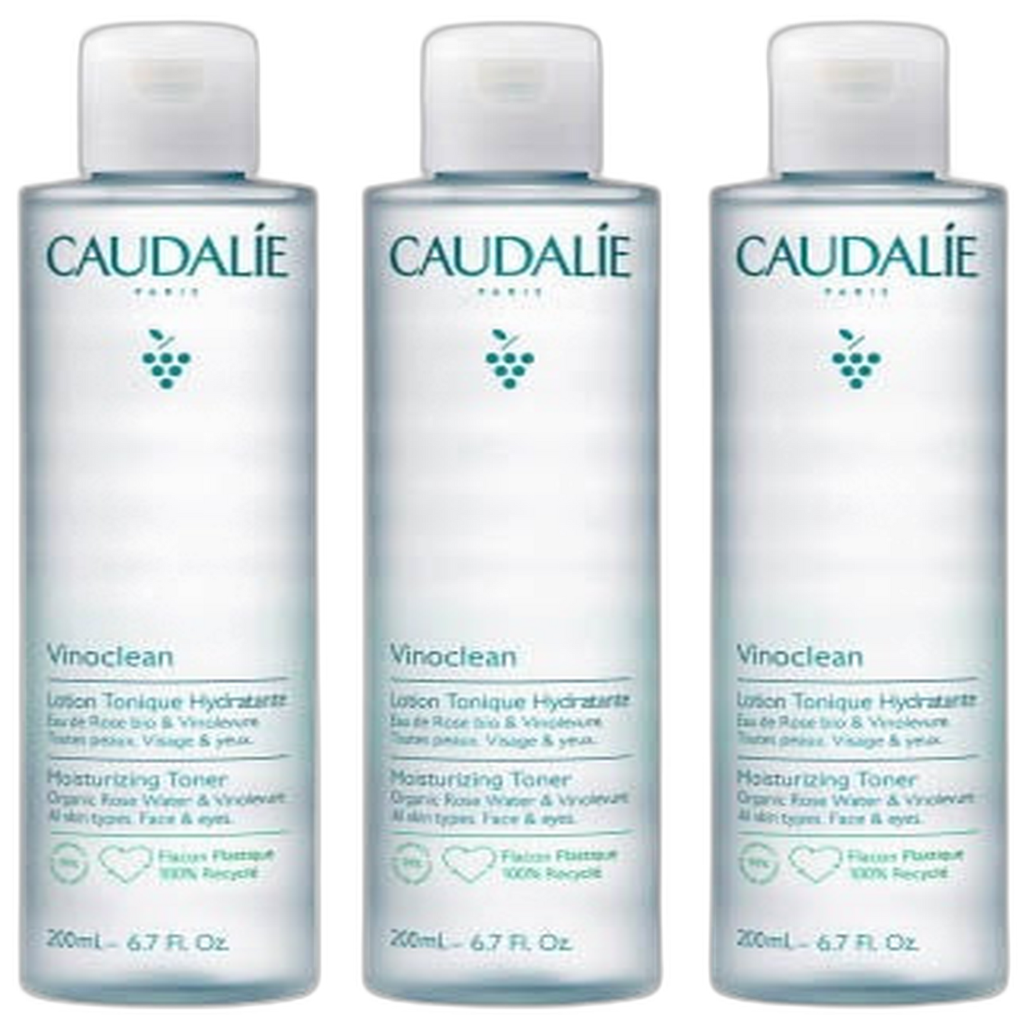 【Caudalie】Vinoclean Hydrating Tonic Lotion - 200 mL <6.8 fl oz> 3pc set