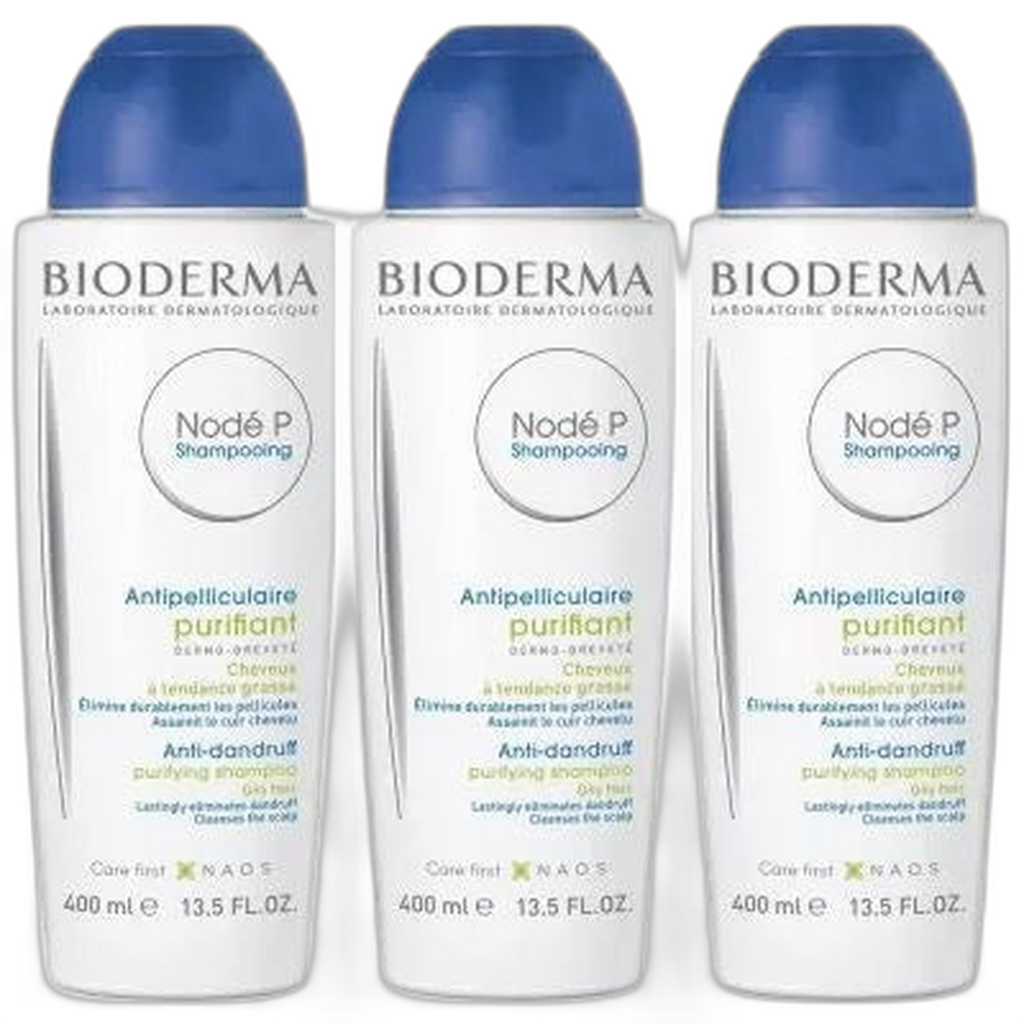 【Bioderma】Shampoing Node P - Grande Taille 400 mL <13.53 fl oz> Ensemble de 3 pièces