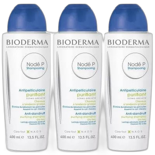 【Bioderma】Shampoing Node P - Grande Taille 400 mL <13.53 fl oz> Ensemble de 3 pièces