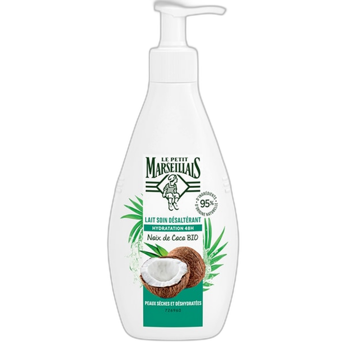 【Le Petit Marseillais】保湿リフレッシングケアミルク 48時間持続 オーガニックココナッツ 250 mL <8.5 fl oz>