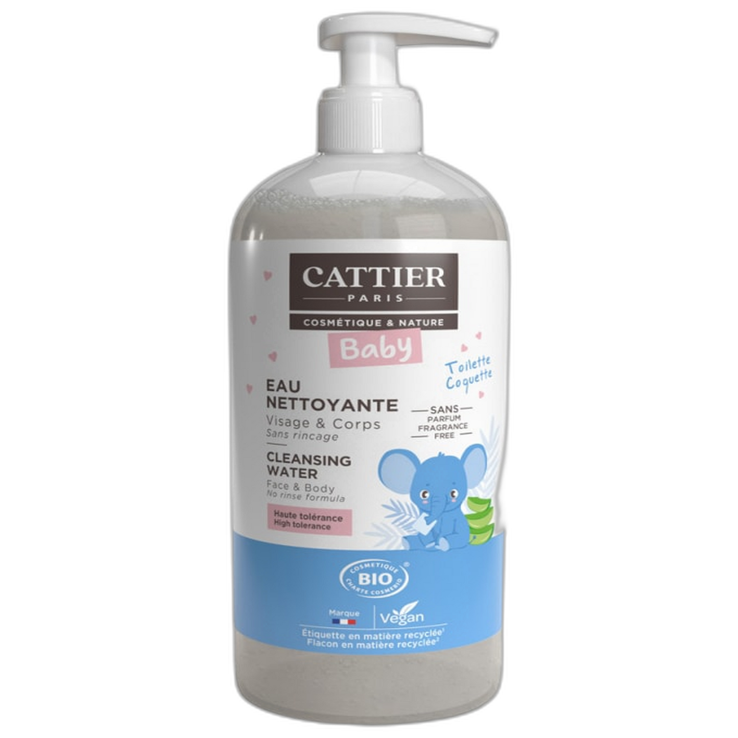 【Cattier】Eau Micellaire Nettoyante Bébé 500 mL <16.9 fl oz>