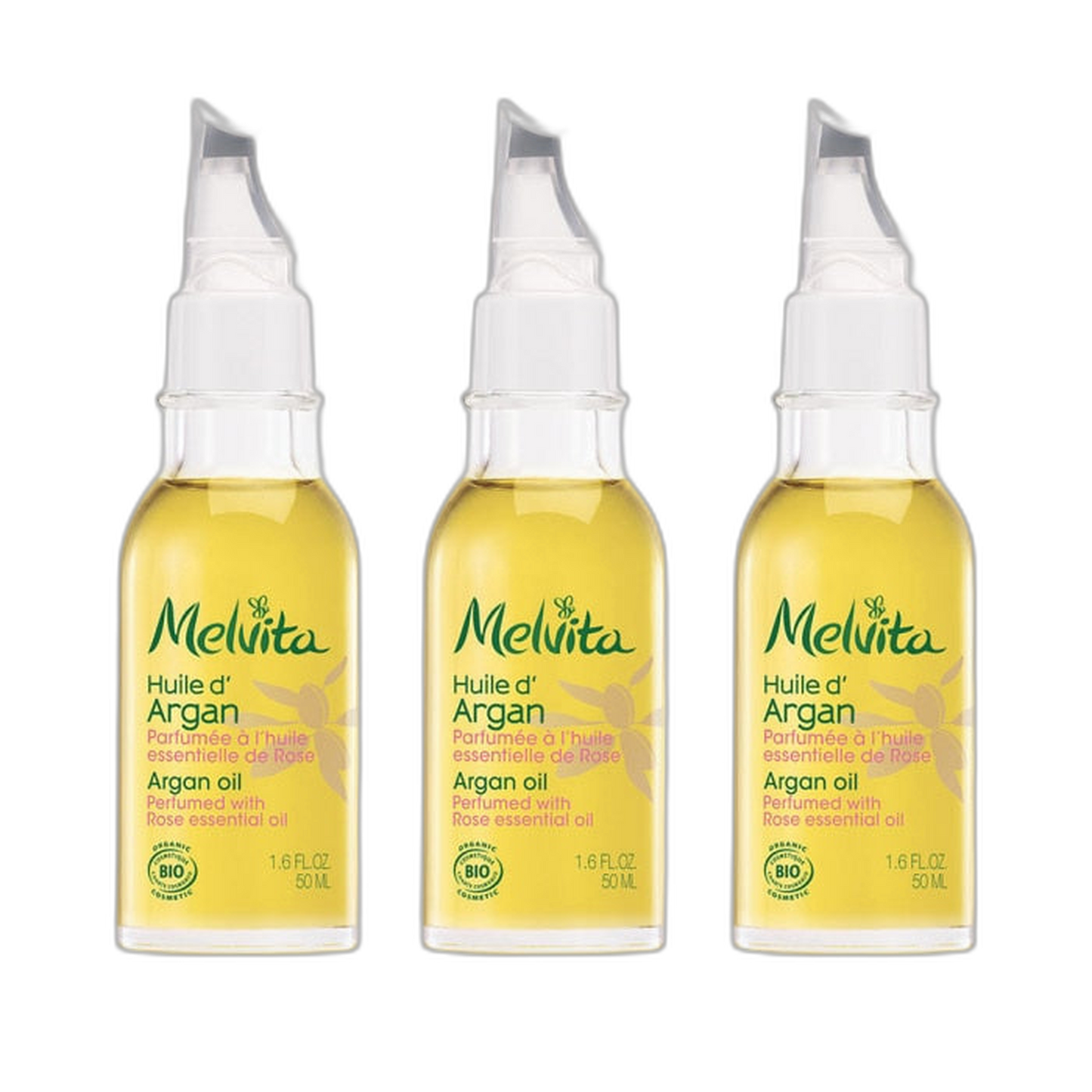 【Melvita】Rose Scented Argan Oil 50 mL <1.7 fl oz> 3pc set
