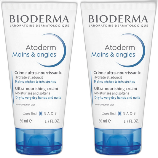 【Bioderma】Crème pour les Mains et les Ongles Atoderm 50 mL <1.7 fl oz> ensemble de 2 pièces