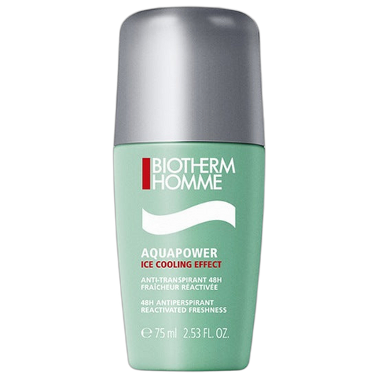 【Biotherm】Homme Aquapower Ice-Cooling Effect Anti-Perspirant 48H Roll On 75 mL <2.5 fl oz>