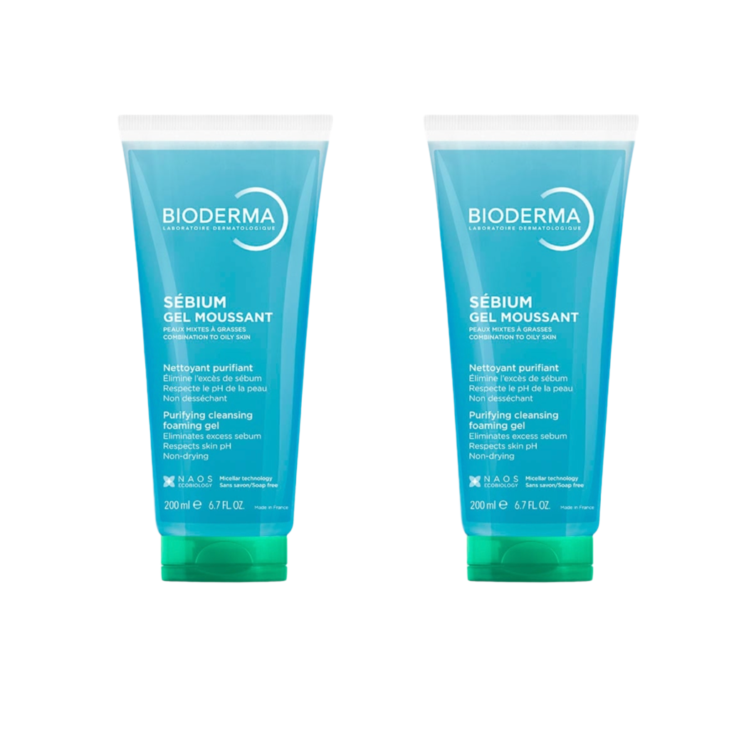 【BIODERMA】Sébium Foaming Gel Duo Set 200 mL × 2 <6.8 fl oz × 2>