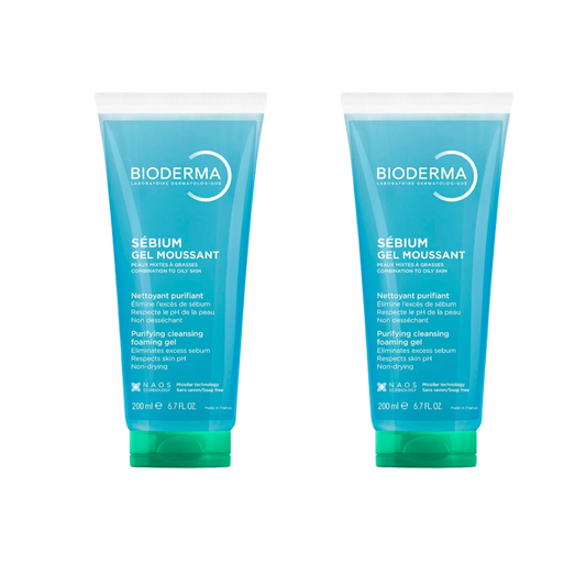 【BIODERMA】Sébium Foaming Gel Duo Set 200 mL × 2 <6.8 fl oz × 2>